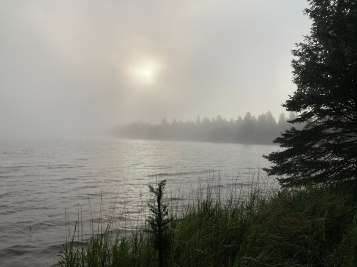foggy lake superior